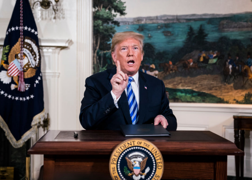 2018: Trump withdraws from the Iran nuclear deal